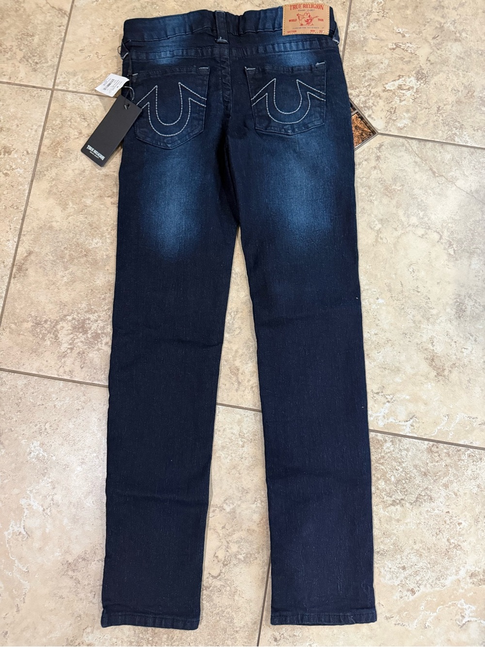 True Religion Dark Blue boys size 12 jeans - Picture 2 of 4